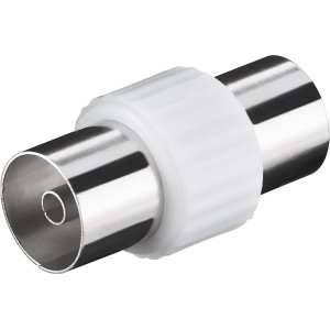POWERTECH αντάπτορας καλωδίου κεραίας CAB-V030, θηλυκό, λευκός, 5τμχ