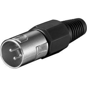 POWERTECH βύσμα μικρόφωνου XLR CAB-V034, 3 Pin, μαύρο