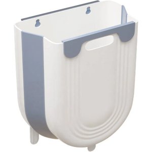 Πτυσσόμενος κάδος απορριμμάτων CLN-0051, 10L, 22.5x16.5x28.5cm, μπλε