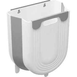 Πτυσσόμενος κάδος απορριμμάτων CLN-0052, 10L, 22.5x16.5x28.5cm, γκρι
