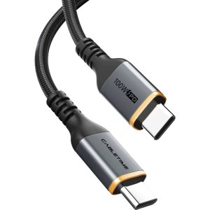 CABLETIME καλώδιο USB-C CT-CM100, 100W PD, 1m, μαύρο