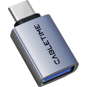 CABLETIME αντάπτορας USB-C σε USB CT-CMAF10-AG, 10Gbps, γκρι