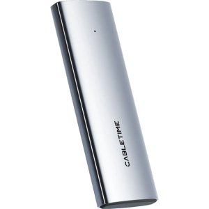 CABLETIME θήκη για M.2 NVMe/SATA SSD CT-SSD03-AG tool free, 10Gbps, γκρι