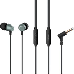 CELEBRAT earphones με μικρόφωνο D11, 3.5mm σύνδεση, Φ10mm, 1.2m, μαύρα