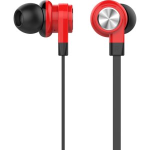 CELEBRAT earphones με μικρόφωνο D9, 3.5mm σύνδεση, Φ10mm, 1.2m, κόκκινα