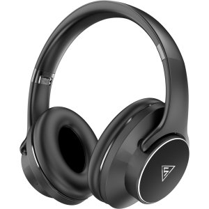 DOQAUS headphones DESIGN 1, ασύρματα & ενσύρματα, Φ40mm, 600mAh, μαύρα