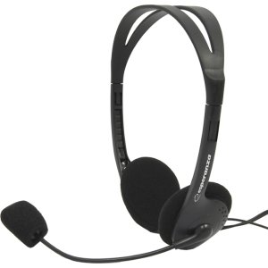 ESPERANZA Headphones με μικρόφωνο Scherzo EH102, 2x 3.5mm, 2.5m, μαύρα