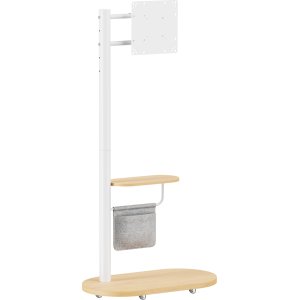BRATECK βάση τηλεόρασης δαπέδου FS54-22T-02W, 17-43", έως 15kg, με ράφι & ροδάκια