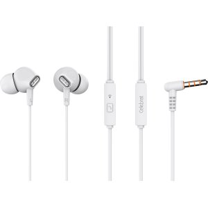 CELEBRAT earphones με μικρόφωνο G21, 3.5mm σύνδεση, Φ12mm, 1.2m, λευκά