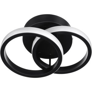 POWERTECH LED φωτιστικό οροφής HLL-0081, 20W, 4000K, 24.5x16.5cm, μαύρο