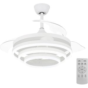 POWERTECH ανεμιστήρας οροφής HLL-0112 με LED φως, 72W, Φ106x50cm, λευκός