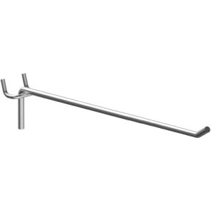 Γάντζος μονός HOOK-35-5 για διάτρητο stand, μεταλλικός, 35cm, 5τμχ