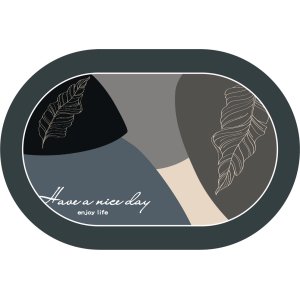 HOME USE πατάκι μπάνιου HUH-0213, αντιολισθητικό, 60x40cm, 3.5mm πάχος, πολύχρωμο