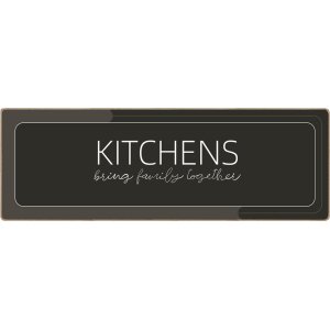 HOME USE πατάκι κουζίνας HUH-0217, αντιολισθητικό, υφασμάτινο, 150x50cm, 3.5mm πάχος, καφέ