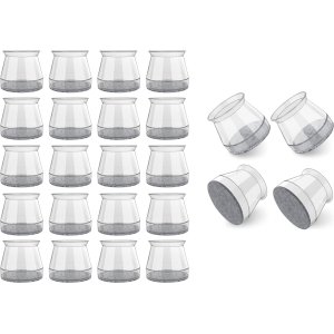 HOME USE προστατευτικές τάπες επίπλων HUH-0225, 32-37mm, διάφανες, 24τμχ