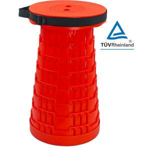 POWERTECH πτυσσόμενο καρεκλάκι HUH-0233, αντοχή έως 250kg, 25.5x45cm, κόκκινο