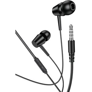 KAKUSIGA earphones με μικρόφωνο KSC-1303, 3.5mm σύνδεση, 10mm, 1.1m, μαύρα