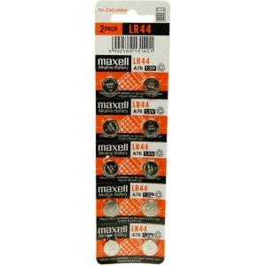 MAXELL αλκαλικές μπαταρίες ρολογιού LR44, 1.5V, 10τμχ