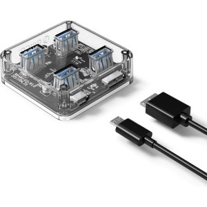 ORICO USB hub MH4U-U3, 4x θυρών, 5Gbps, διάφανο