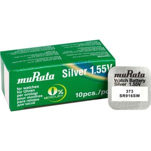 MURATA μπαταρία Silver Oxide για ρολόγια SR916SW, 1.55V, No373, 10τμχ