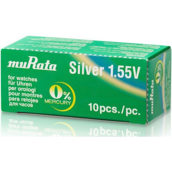 MURATA μπαταρία Silver Oxide για ρολόγια SR920SW, 1.55V, No371, 10τμχ