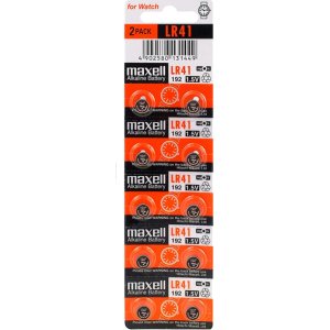 MAXELL αλκαλικές μπαταρίες LR41, 1.5V, 10τμχ
