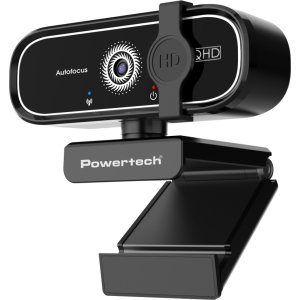 POWERTECH web camera PT-1427, 5MP, 2K QHD, αυτόματη εστίαση, 1.5m, μαύρη