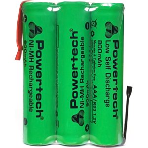 POWERTECH επαναφορτιζόμενη μπαταρία PT-790 800mAh, AAΑ HR03, 3τμχ