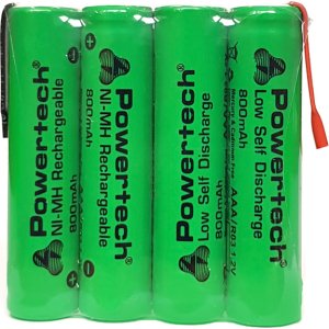 POWERTECH επαναφορτιζόμενη μπαταρία PT-791 800mAh, AAΑ HR03, 4τμχ