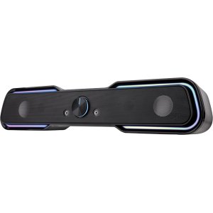 POWERTECH gaming soundbar PT-974, 10W RMS, Bluetooth, 3.5mm, RGB, μαύρο