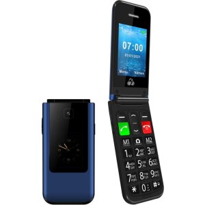 POWERTECH Κινητό Τηλέφωνο Sentry Dual II, 2 οθόνες, SOS Call, μπλε