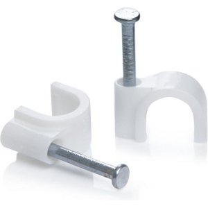 POWERTECH Ρόκα στήριξης καλωδίων, Round, 9mm, λευκή, 100τμχ