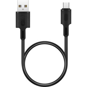 ROCKROSE καλώδιο USB σε Micro USB Beta AM Mini, 2.4A, 30cm, μαύρο
