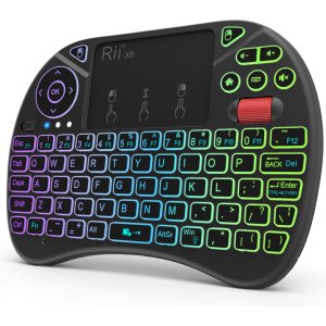 RIITEK ασύρματο πληκτρολόγιο Mini X8 με touchpad, RGB backlit, 2.4GHz