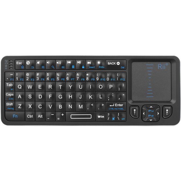 RIITEK ασύρματο mini πληκτρολόγιο K06, backlit, Bluetooth/2.4GHz, μαύρο