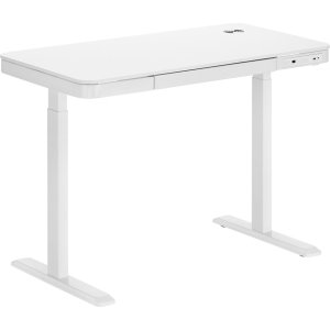 BRATECK ηλεκτρικό γραφείο S08-22DSWW με συρτάρι, 118x60x72~120cm, λευκό