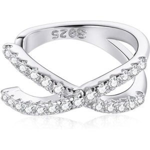 BAMOER σκουλαρίκι cuff SCE997-A με κυβική ζιρκόνια, ασήμι 925, ασημί