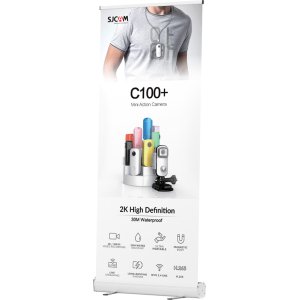 SJCAM διαφημιστικό roll up banner με εκτύπωση SJ-C100-4K, 160x60cm