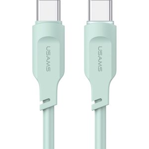 USAMS καλώδιο USB-C σε USB-C US-SJ567, 100W PD, 1.2m, πράσινο