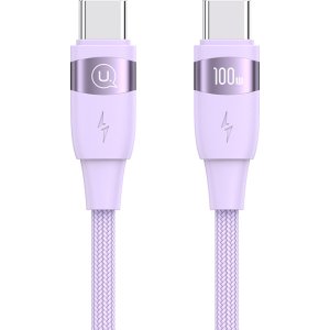 USAMS καλώδιο USB-C σε USB-C US-SJ632, 100W PD, 1.2m, μωβ