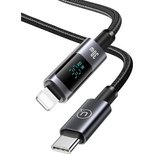 USAMS καλώδιο Lightning σε USB-C US-SJ672, 30W, 480Mbps, 1.2m, μαύρο