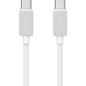 USAMS καλώδιο USB-C σε USB-C US-SJ691, 60W, 480Mbps, 1m, λευκό