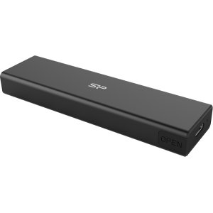 SILICON POWER θήκη για M.2 PCIe NVMe/SATA SSD PD60, tool free, 10Gbps, μαύρη
