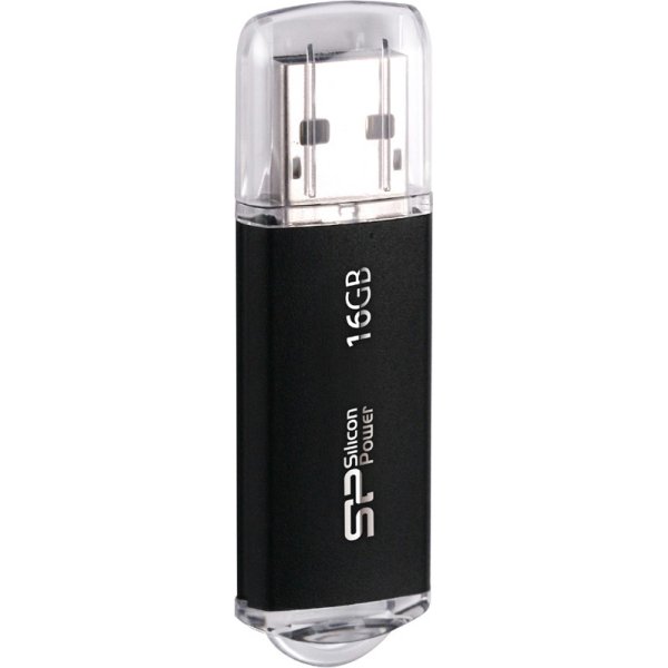 SILICON POWER USB Flash Drive Ultima II-I, 16GB, USB 2.0, μαύρο
