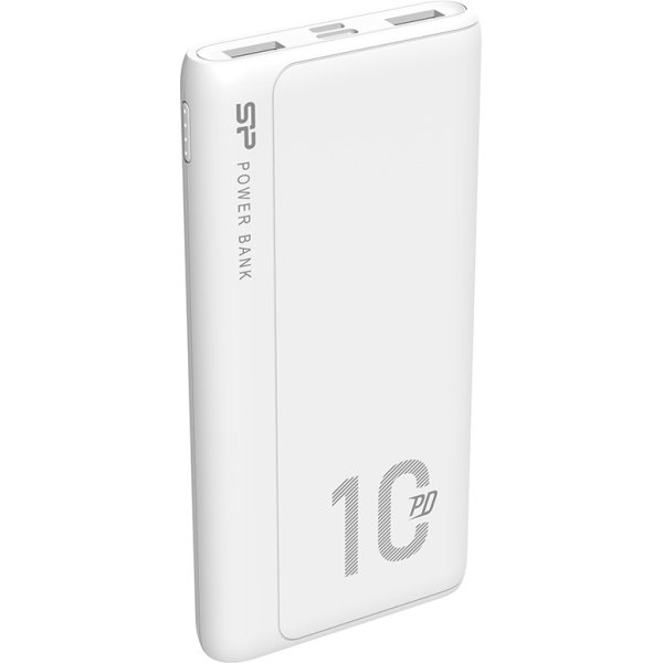 SILICON POWER power bank QP15, 10000mAh, 2x USB & USB Type-C, 3A, λευκό