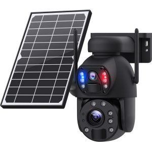 SECTEC smart ηλιακή κάμερα ST-5986M, 3MP dual lens, 20x zoom, 4G, SD, PTZ