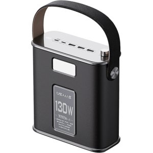 USAMS σταθμός φόρτισης USAMS-ST, καλώδιο, 5 έξοδοι, 130W 80000mAh, μαύρο