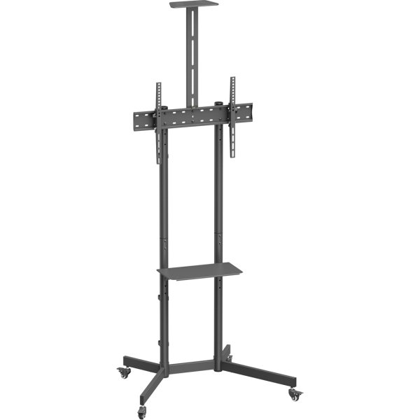 BRATECK βάση τηλεόρασης δαπέδου T1042T, 37-70", έως 45kg, με ράφια & ροδάκια