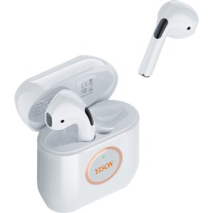 YISON earphones με θήκη φόρτισης T8, True Wireless, Φ13mm, λευκά