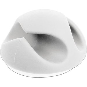 POWERTECH οργανωτές καλωδίων TIES-076, 2 θέσεις, Φ7mm, λευκό, 10τμχ